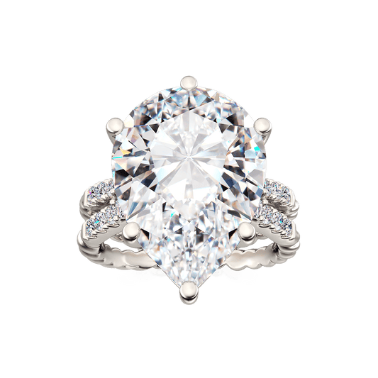 Pear Cut Split Shank Cocktail Ring_1