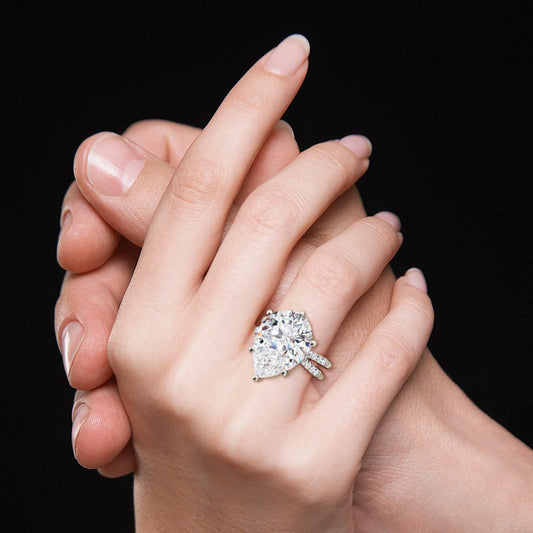 Pear Cut Split Shank Cocktail Ring_7