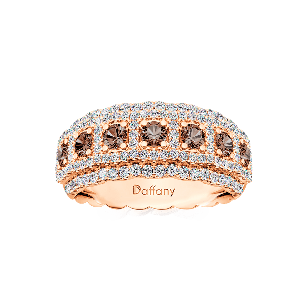 Round Brown Paving Band Ring_2