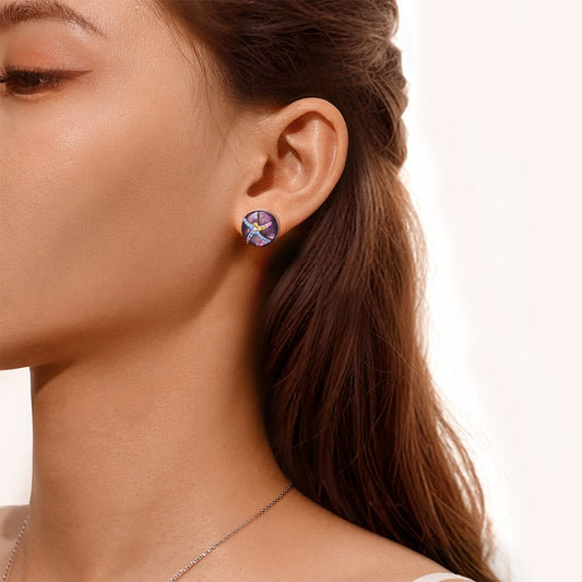 Gnoce Ocean Aurora Mother of Pearl Stud Earrings_7