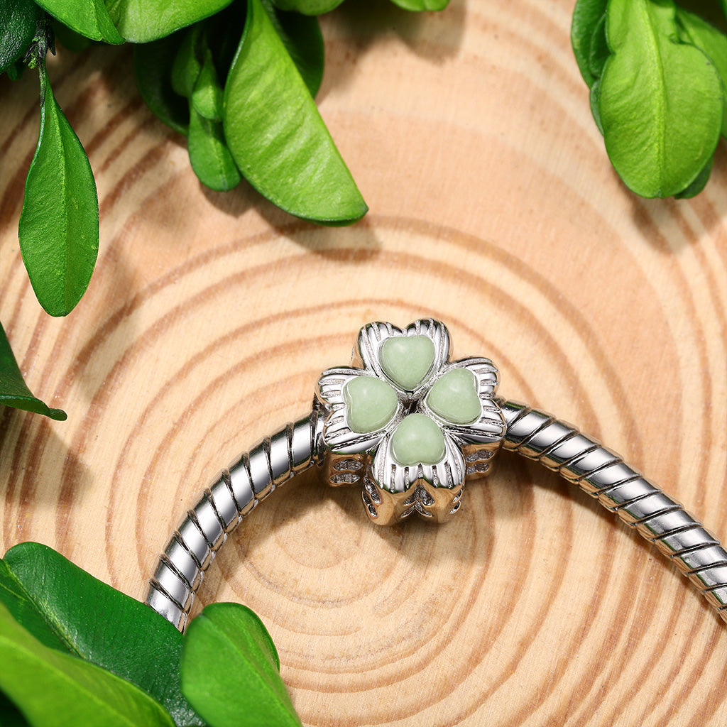 Gnoce Personalized Glow-in-the-Dark Four Leaf Clover Charm_4