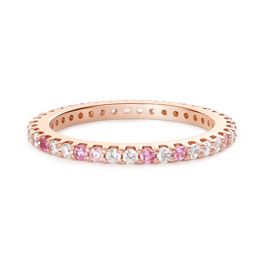 Gnoce Gradient Morganite And White Topaz Eternity Band Ring_1