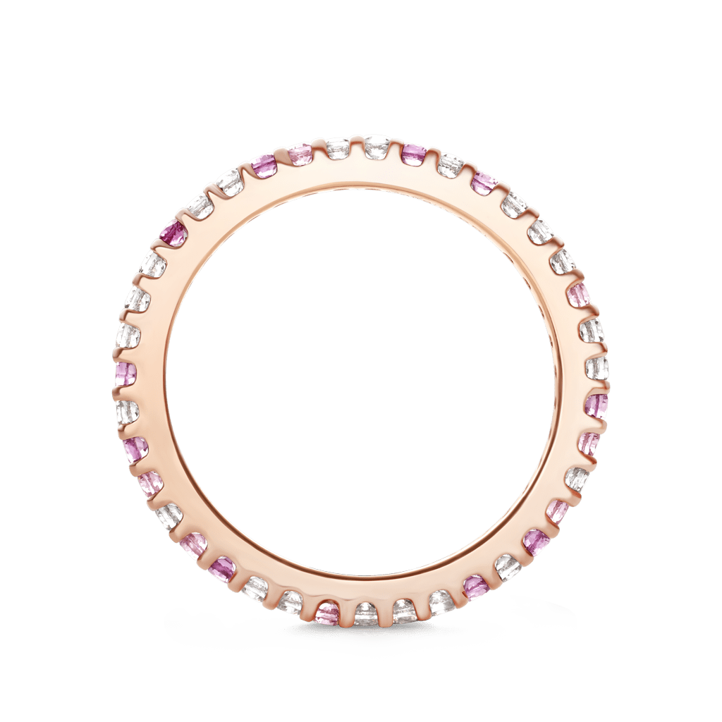 Gnoce Gradient Morganite And White Topaz Eternity Band Ring_4