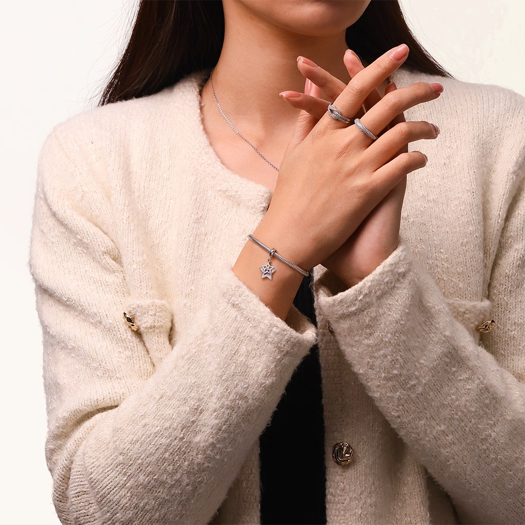 Gnoce Engravable Purple Glitter Star Glow-in-the-Dark Pendant Dangle Charm_5