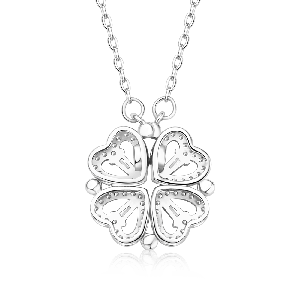 Gnoce Silver Fourleaf Clover Necklace_2
