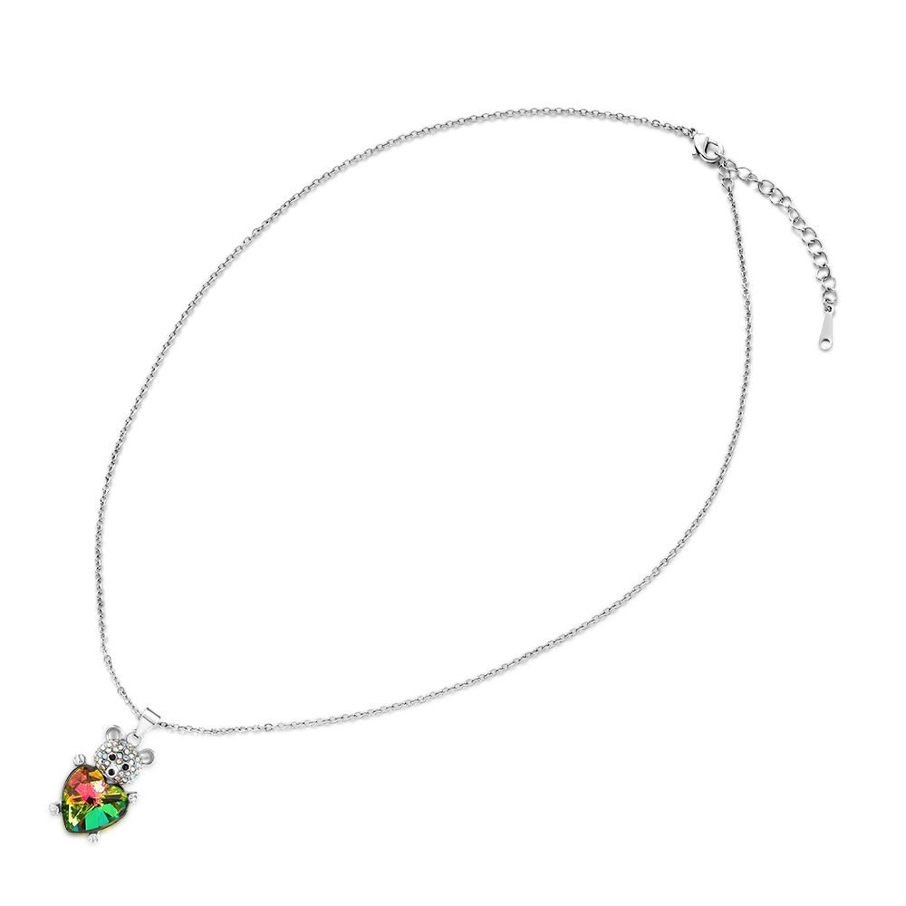 Gnoce Bear Embrace Heart Pendant Necklace_4