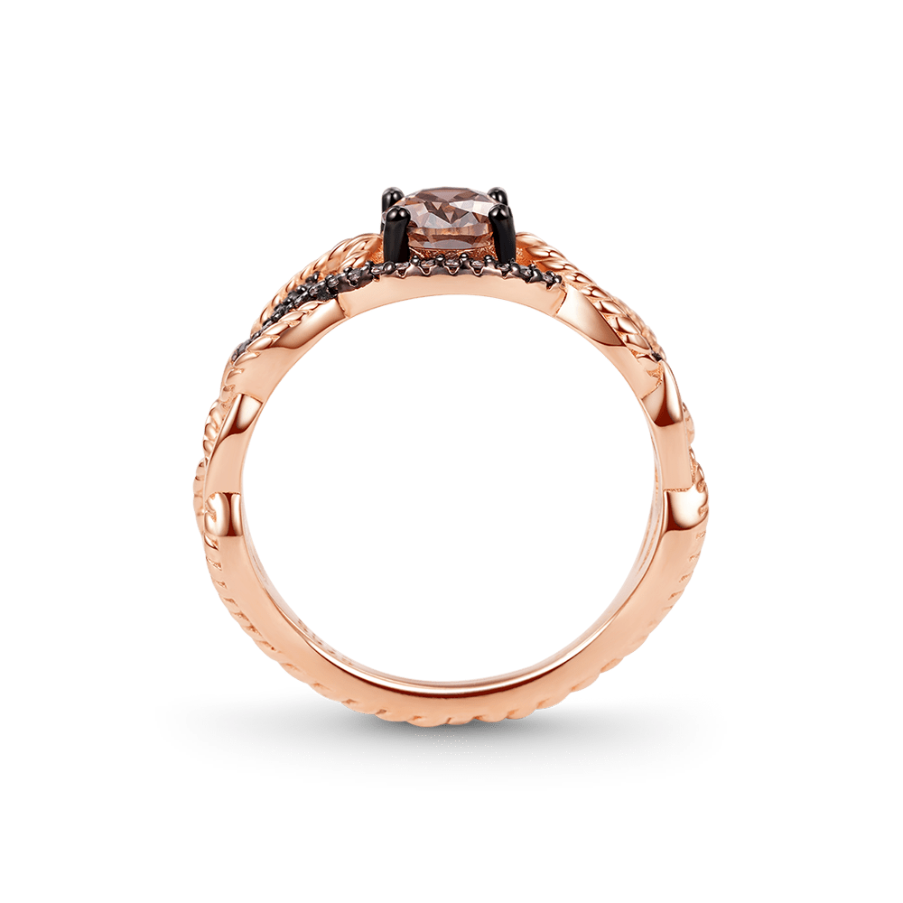 Gnoce Twisted Infinity Coffee Sapphires Band Ring_3