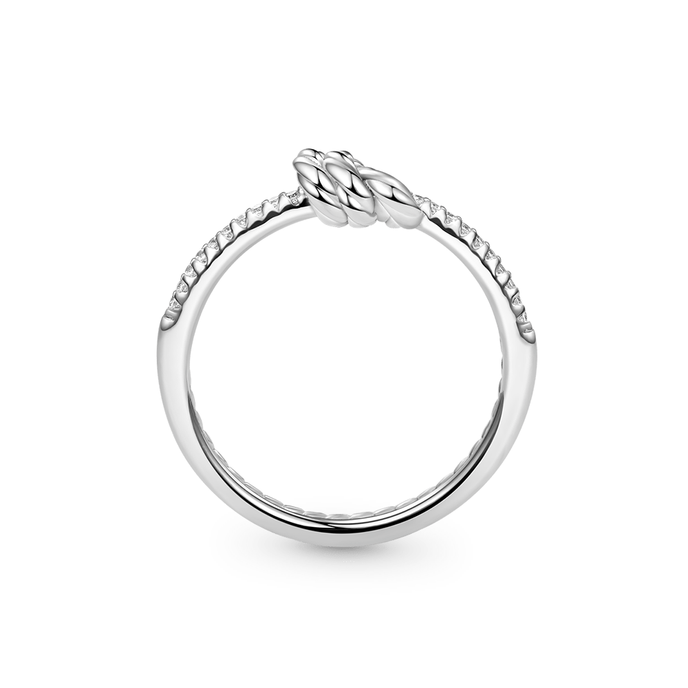 Gnoce Knot Twisted Rope Channel Band Ring_3