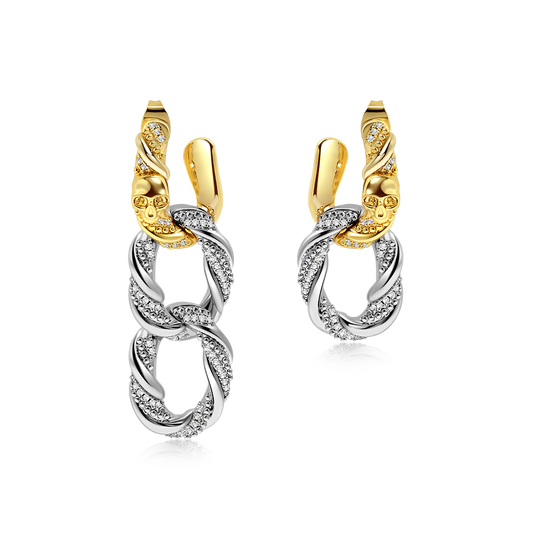 Gnoce Drop Removable Twisted Rope Skull Earrings_1