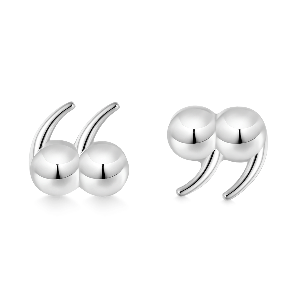 Gnoce Quotation Mark Stud Earrings_1