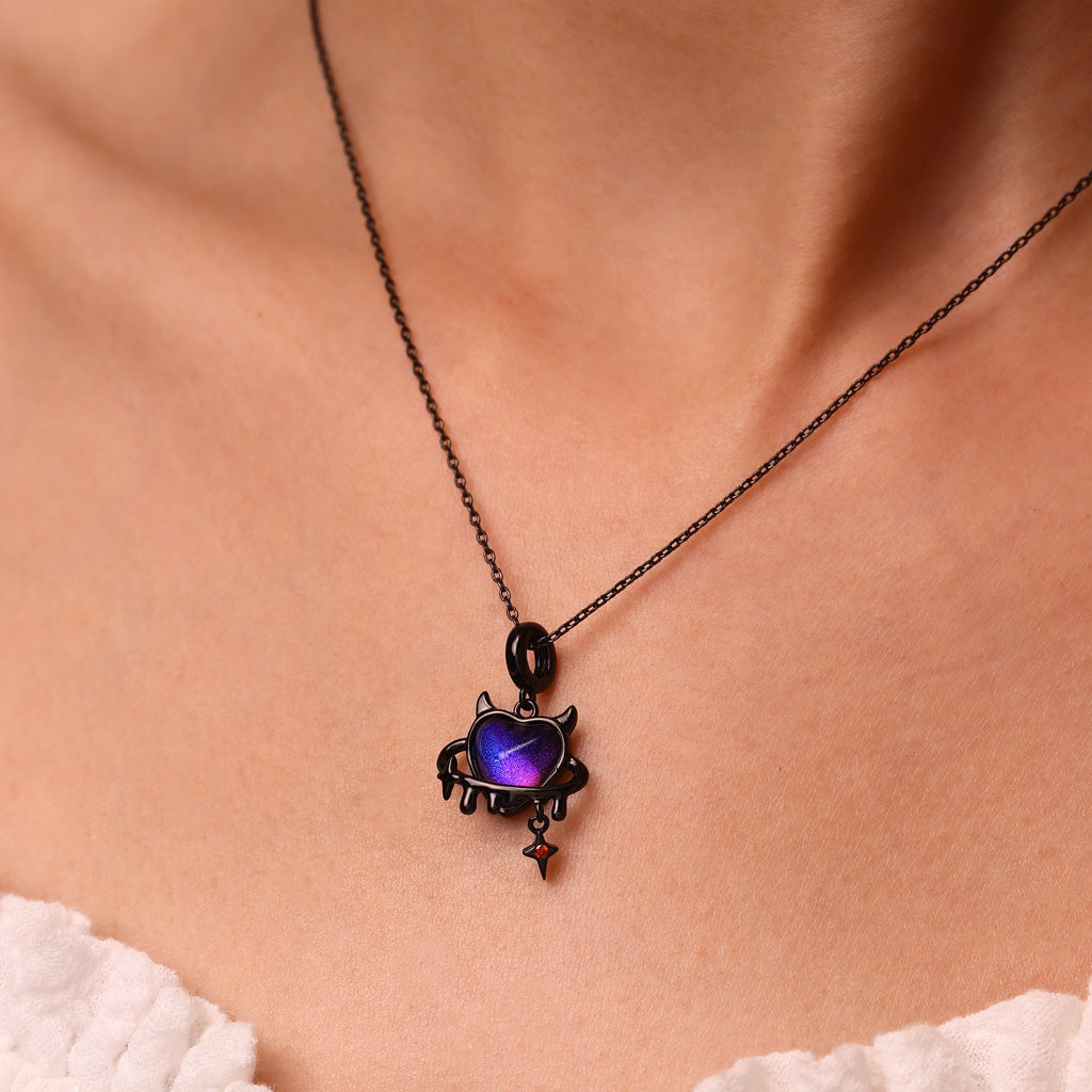 Gnoce Sweet Cool Heart of the Devil Pendant Dangle Charm_5