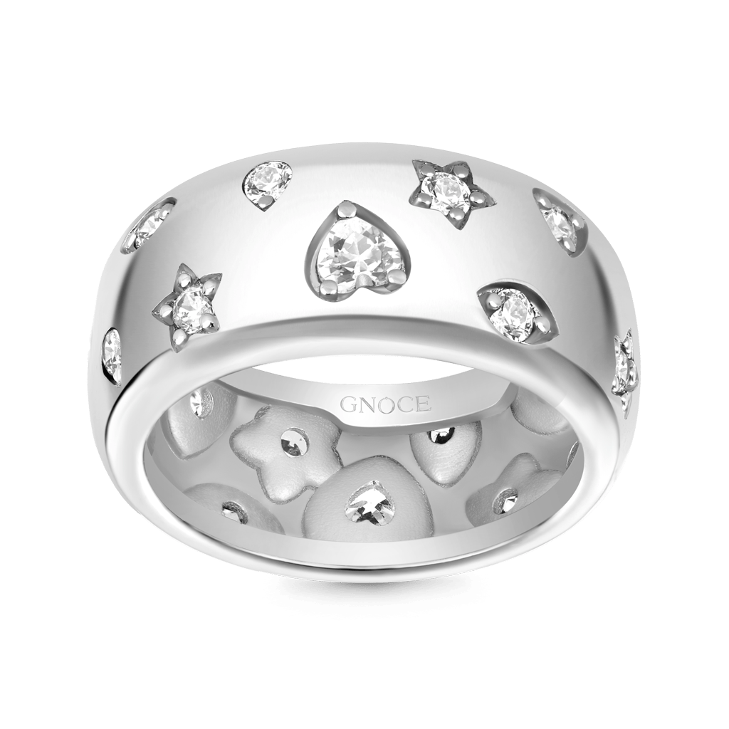 Gnoce Silver Color Mixed Shape Vintage Ring_1