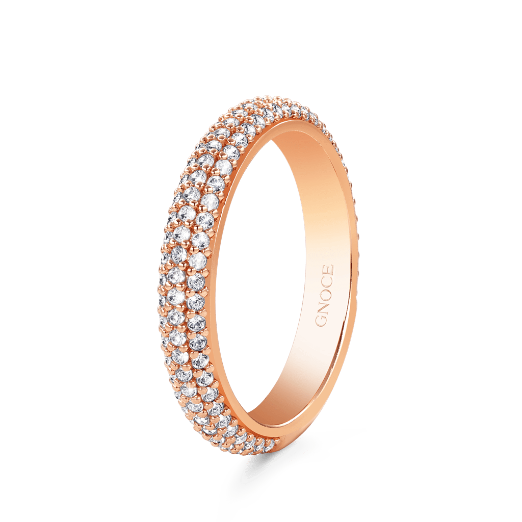 Gnoce White Topaz Petit Signature Pavé Band Ring_2