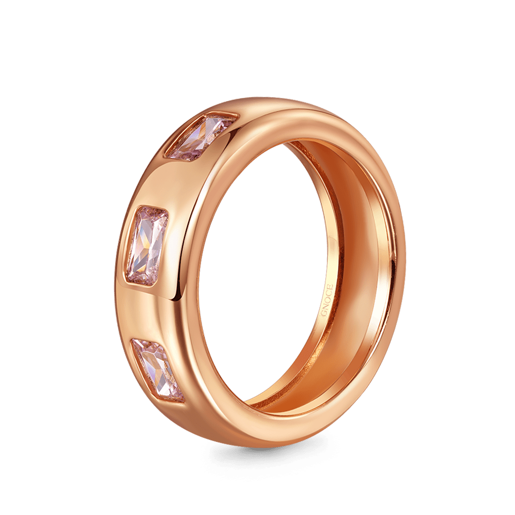 Gnoce Triple Morganite Bezel Vintage Ring_2