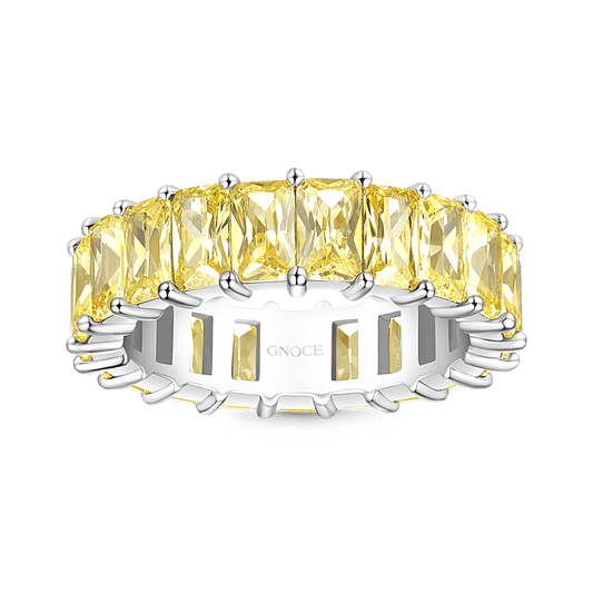 Gnoce Citrine Baguette Cut Eternity Band Ring_1