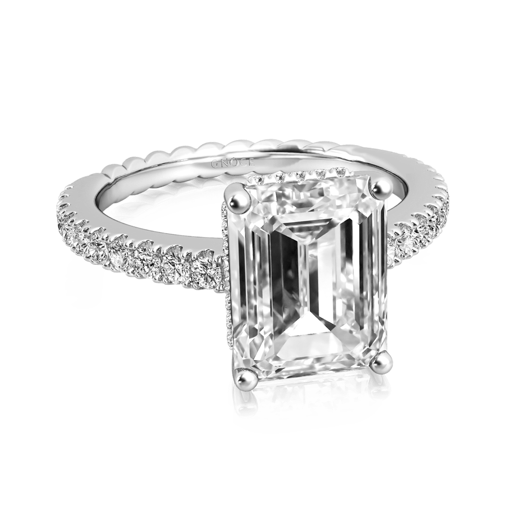 Gnoce Radiant-cut Side Stone Engagement Ring_2