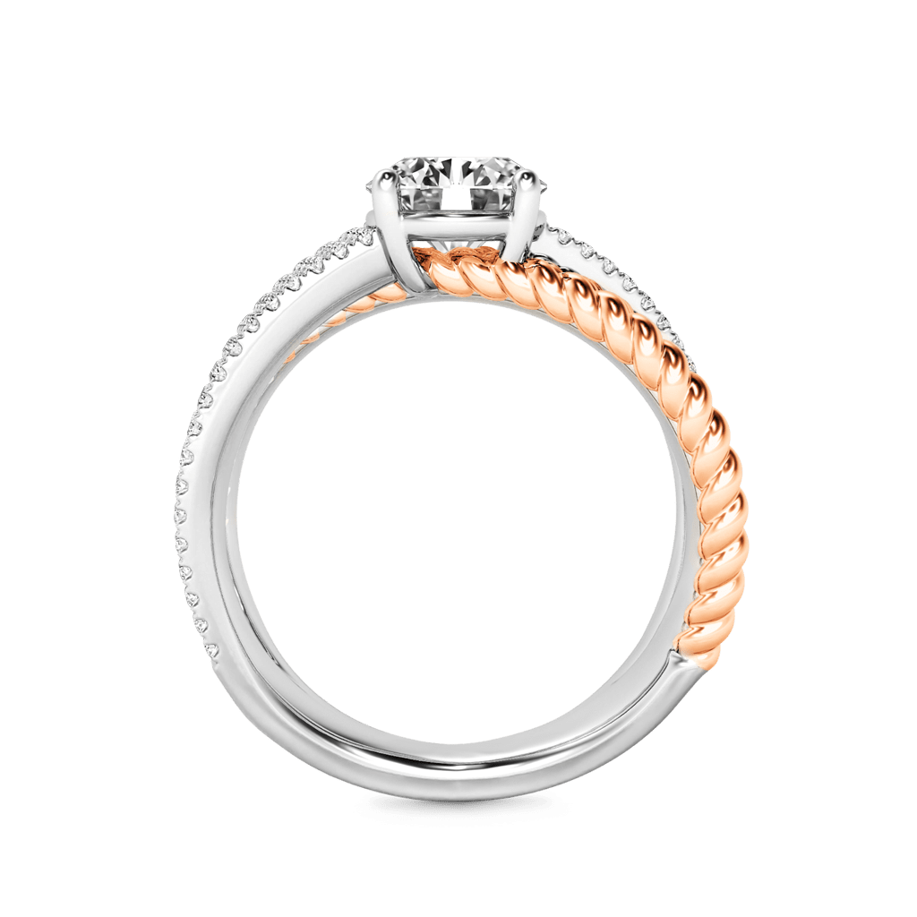 Gnoce Round Cut Twisted Band Engagement Ring_4