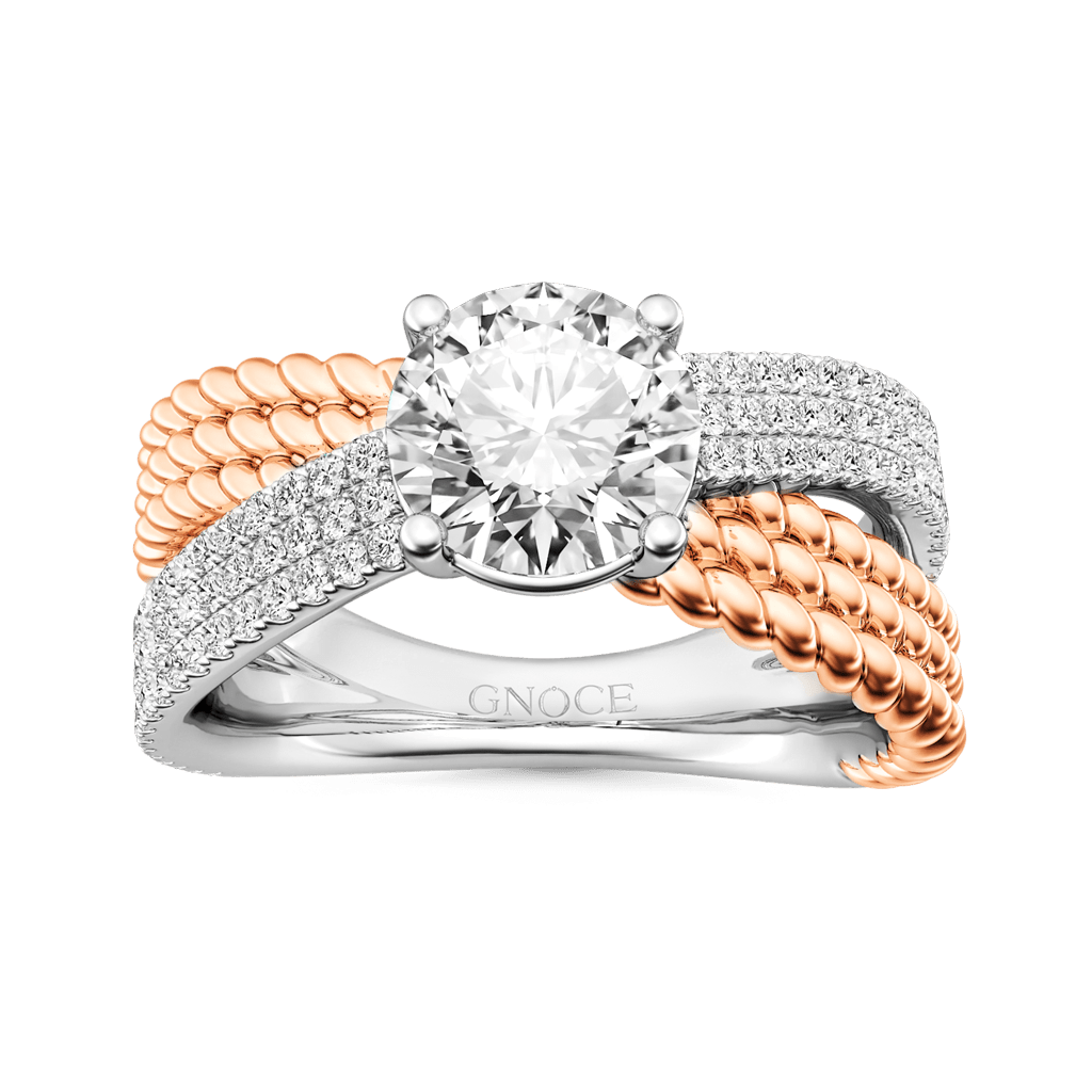 Gnoce Round Cut Twisted Band Engagement Ring_1