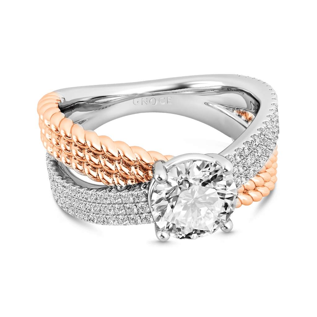 Gnoce Round Cut Twisted Band Engagement Ring_3