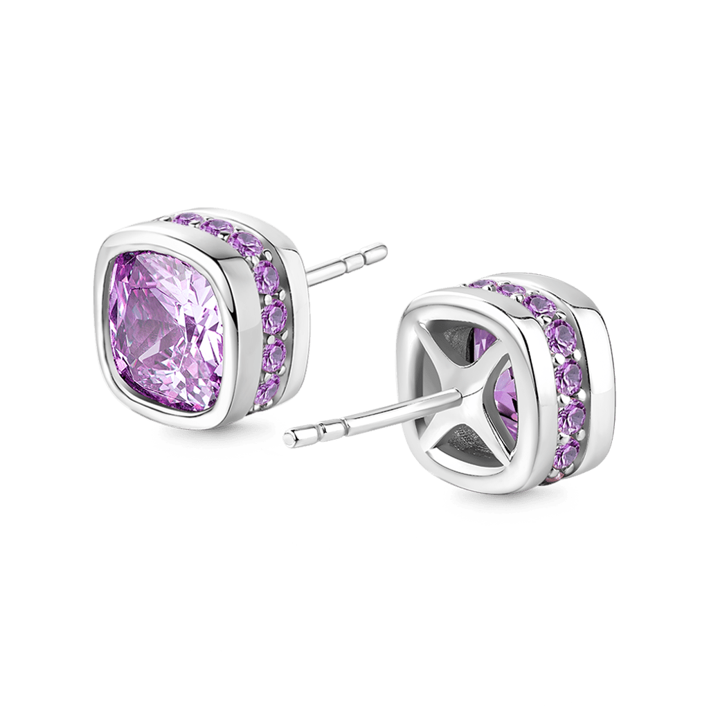 Gnoce Asscher Cut Halo Stud Earrings_3