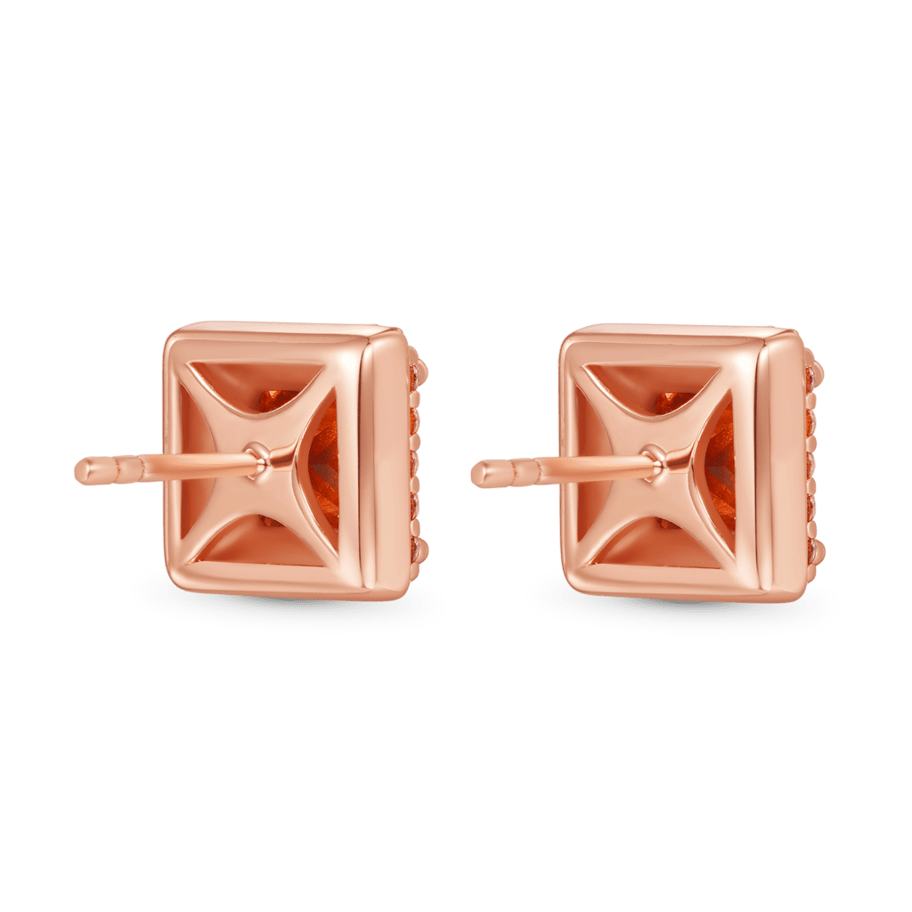 Gnoce Sparkle Princess Cut Hola Stud Earrings_2