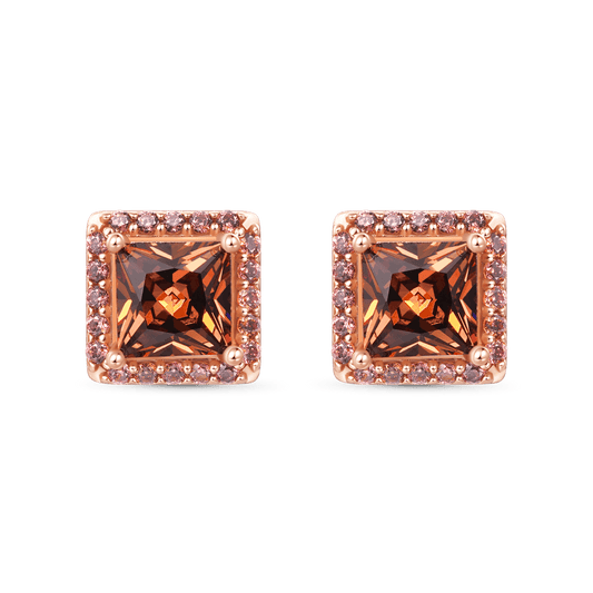 Gnoce Sparkle Princess Cut Hola Stud Earrings_1