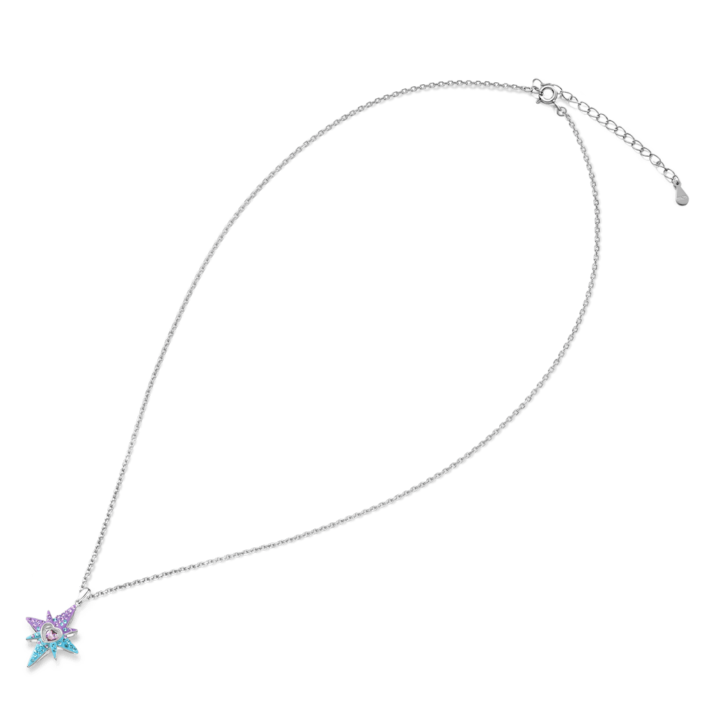 Gnoce Dancing Heart Eight-Pointed Star Necklace_5