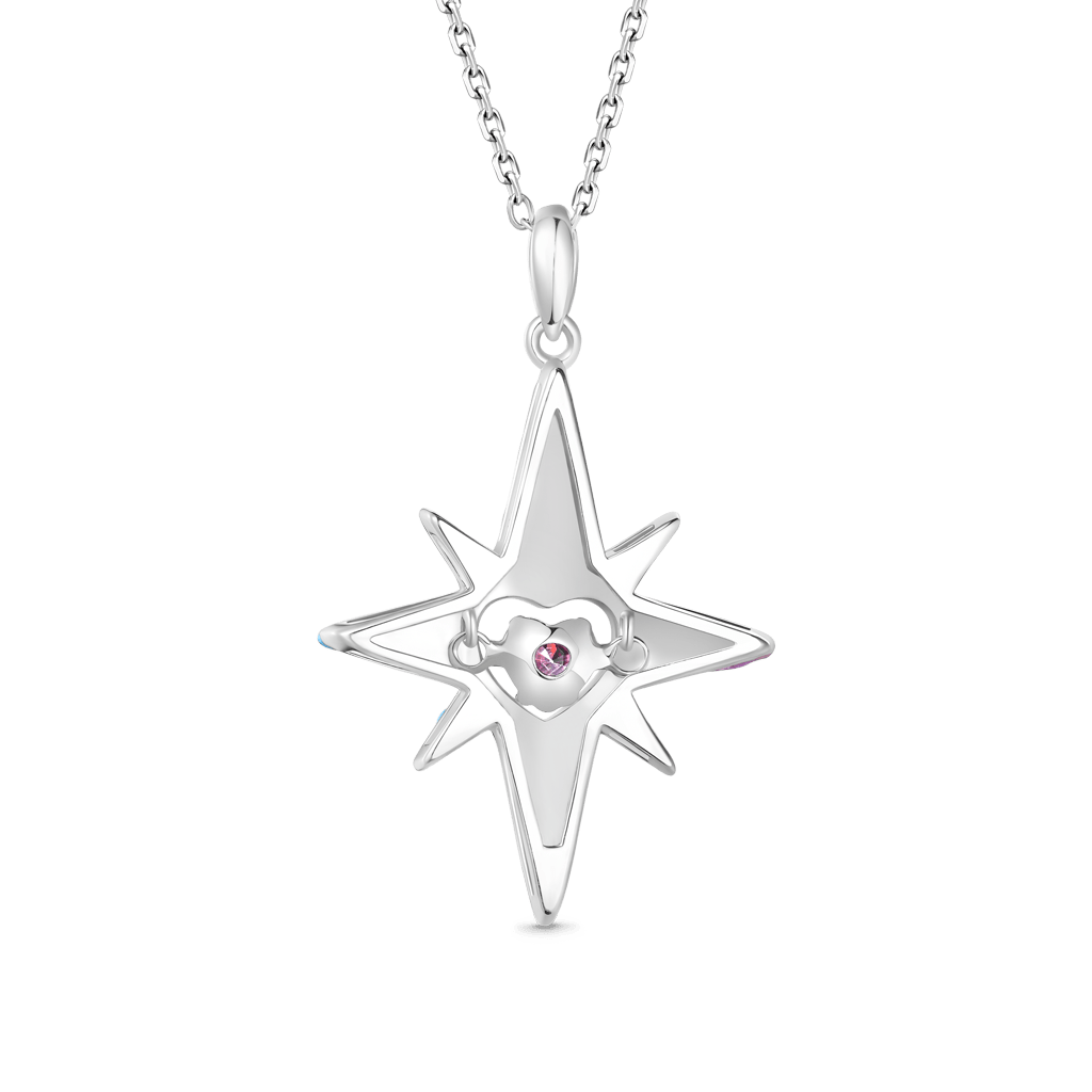 Gnoce Dancing Heart Eight-Pointed Star Necklace_4