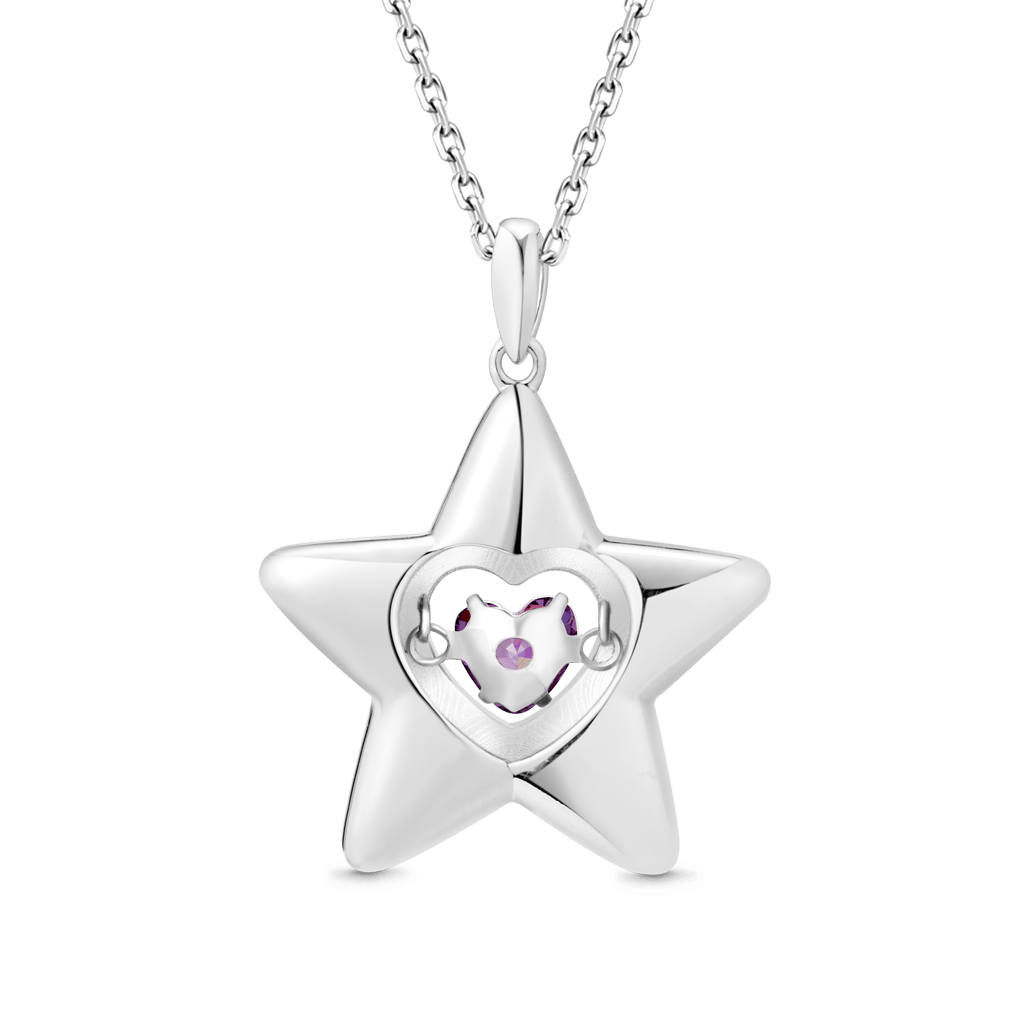 Gnoce Dancing Heart Amethyst Star Necklace_3
