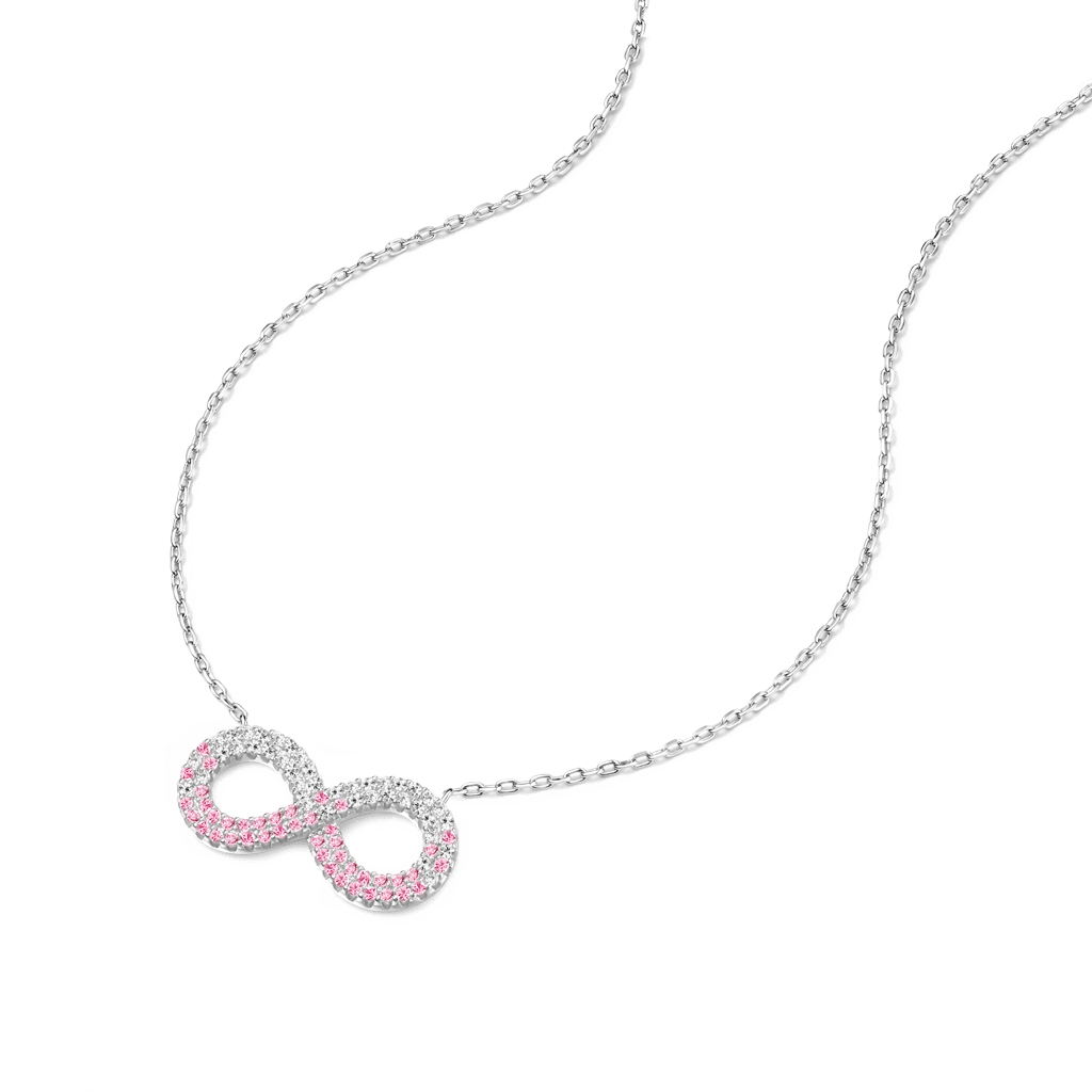 Gnoce Gradient Infinite Pavé Pendant Necklace_2