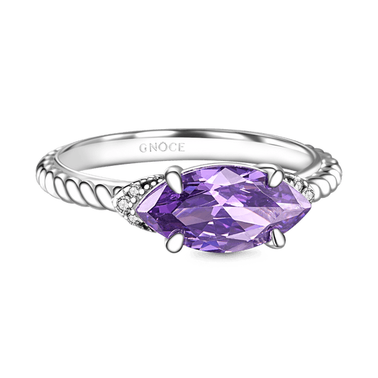 Gnoce Marquise Amethyst Twisted Rope Engagement Ring_1