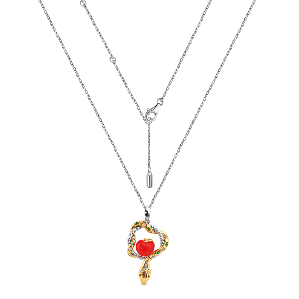 Gnoce Serpent and Forbidden Fruit Pendant Necklace_2