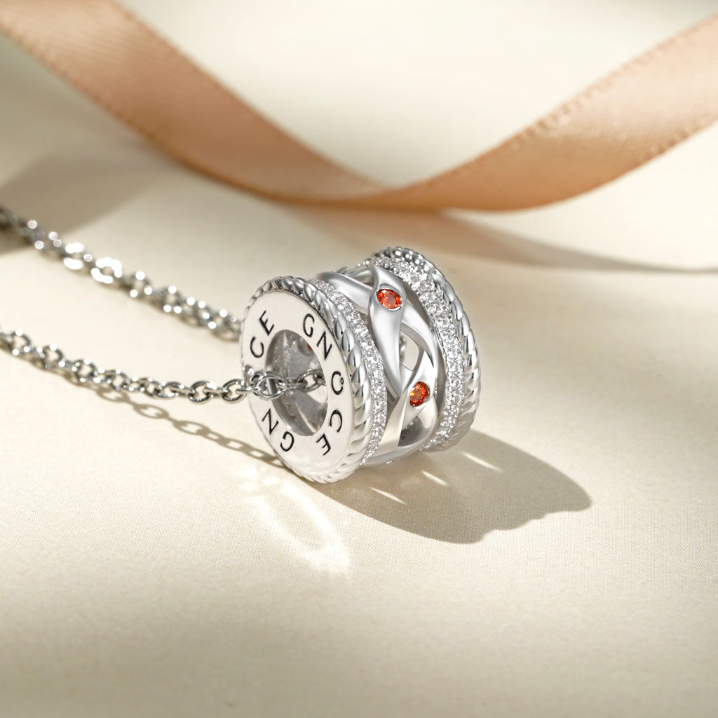 Gnoce Elegant Crossover Drum Pendant Necklace_3