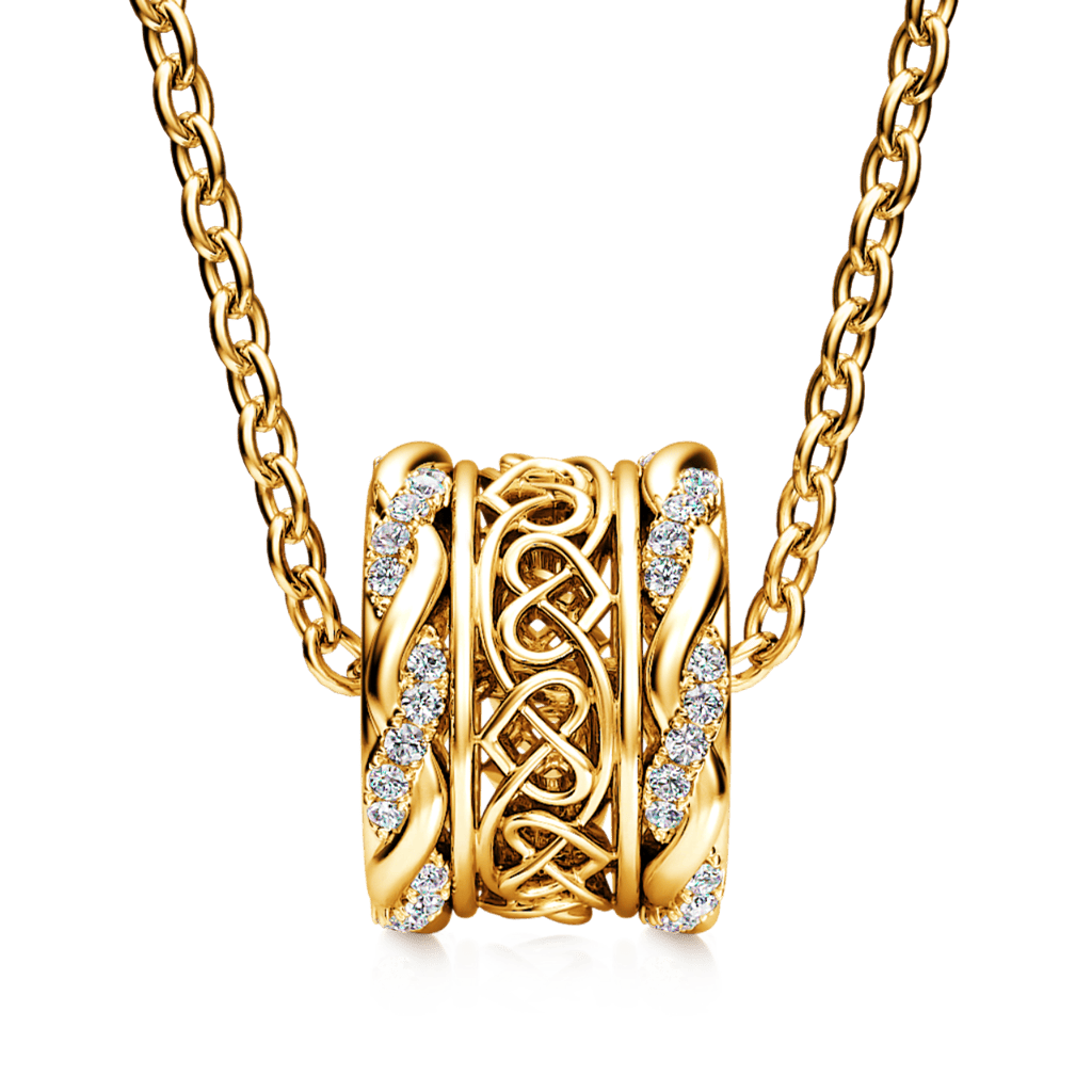 Gnoce Romantic Heart to Heart Infinity Drum Pendant Necklace_2