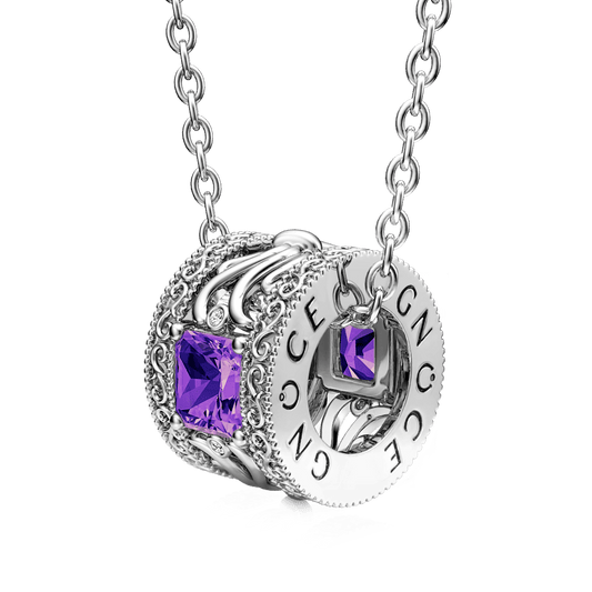 Gnoce "Mystery Garden" Drum Pendant Necklace_1