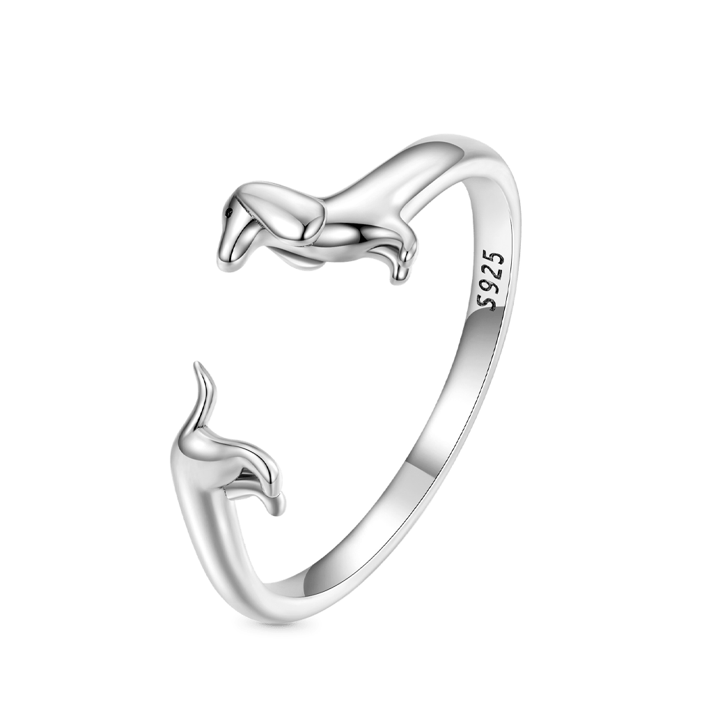 Gnoce Dachshund Dog Simple Open Ring