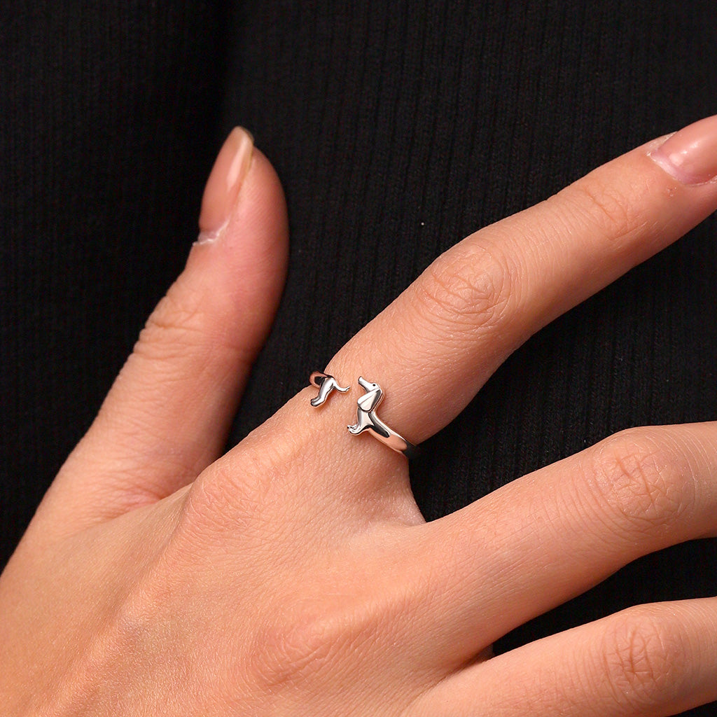 Gnoce Dachshund Dog Simple Open Ring