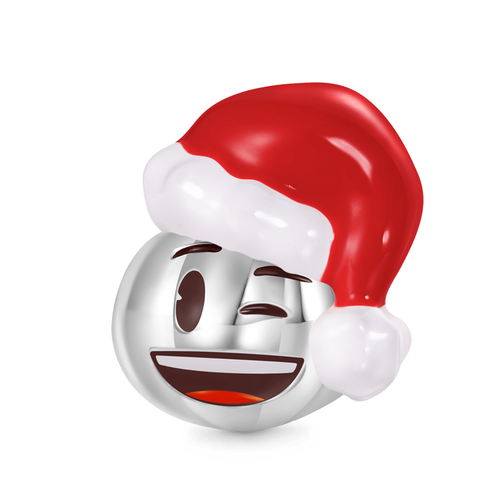 Gnoce Santa Hat Winking Smiley Pumpkin Charm_1