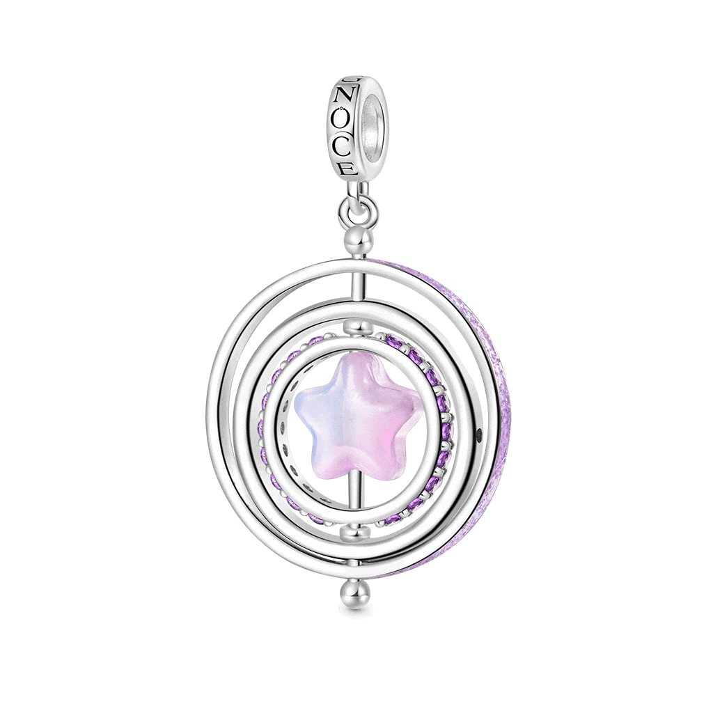 Gnoce Rotatable Star Celestial Aerospace Pendant Dangle Charm_1