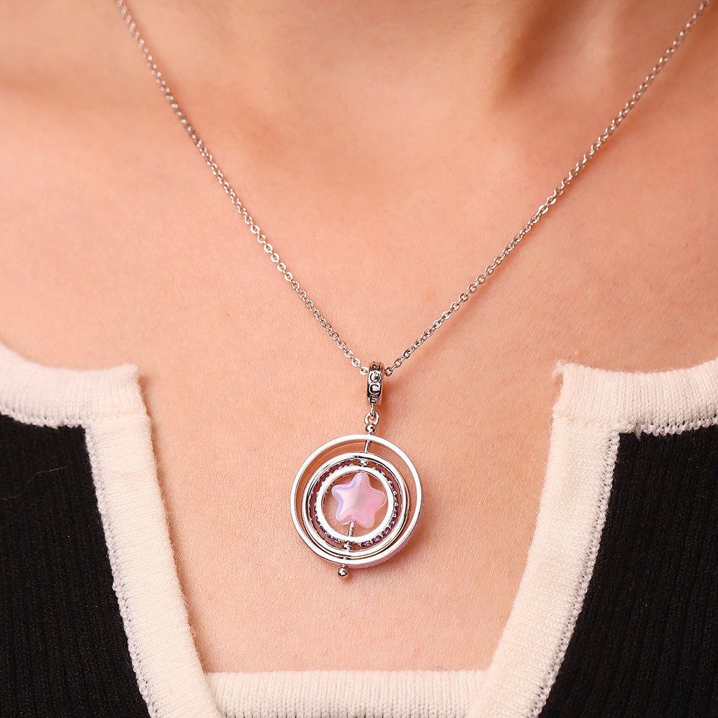 Gnoce Rotatable Star Celestial Aerospace Pendant Dangle Charm_7