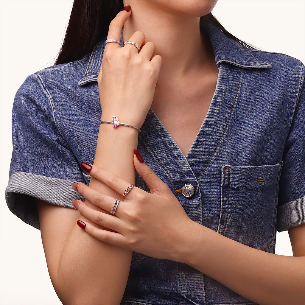 Gnoce Pink Cute Mini Pony Charm_4