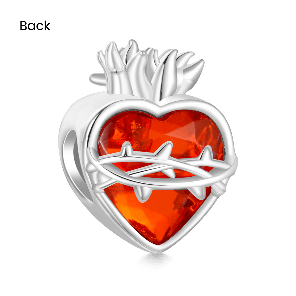 Gnoce Sacred Heart of Jesus Red Religious Charm_2