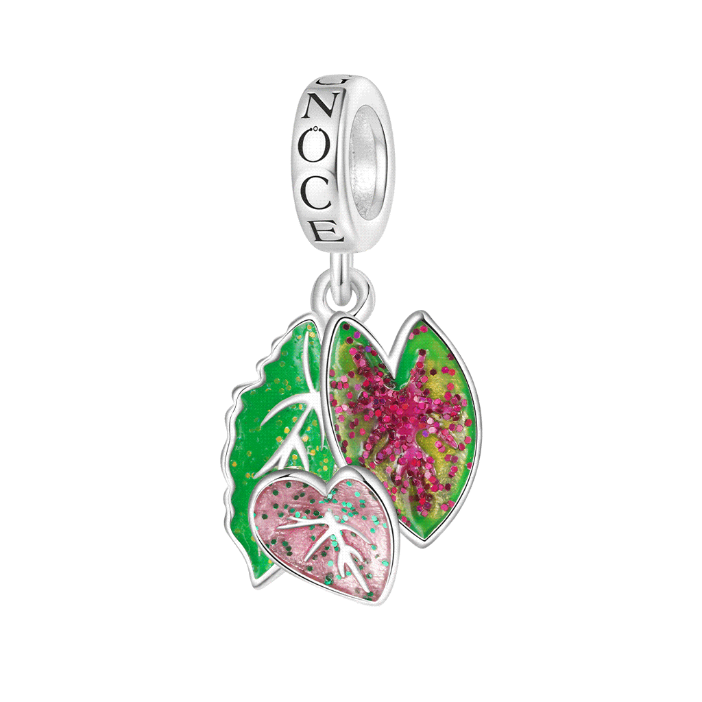 Gnoce Glow-in-the-Dark Begonia Plant Pendant Dangle Charm_1