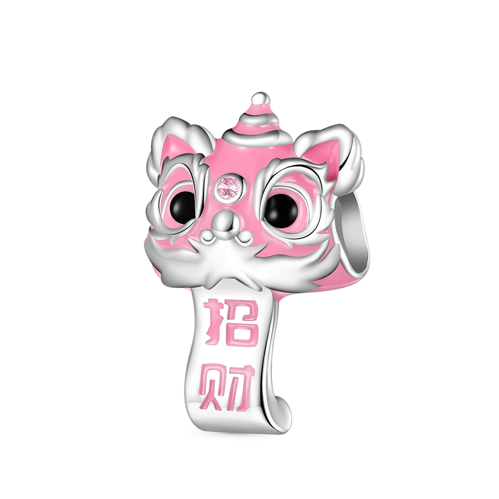 Gnoce Lucky Pink Lion Dance Charm_1