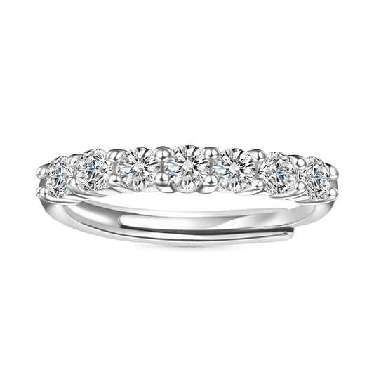 Gnoce Shiny 0.7 Ct Multiple VVS Moissanite Band Ring_1