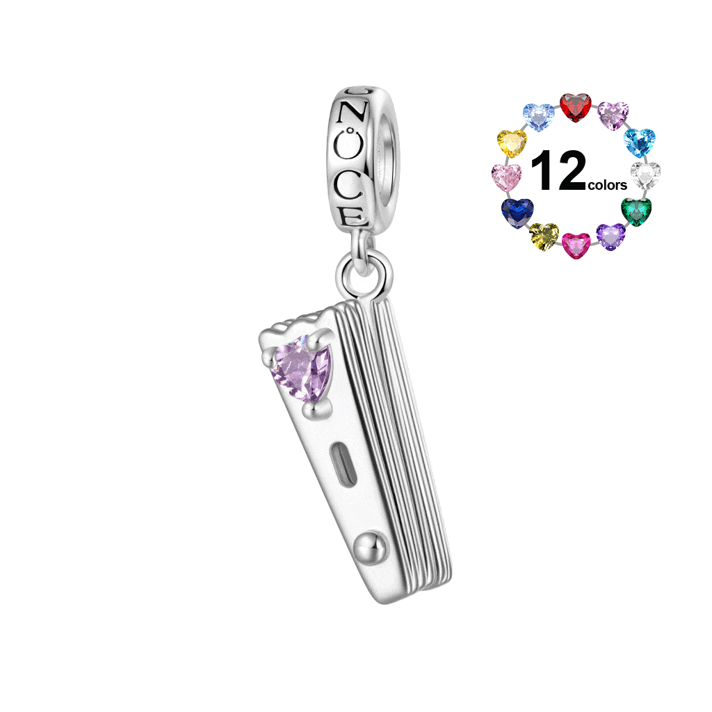 Gnoce LUCKY Openable Exquisite Fan Inlaid with Gemstone Pendant Dangle Charm_1