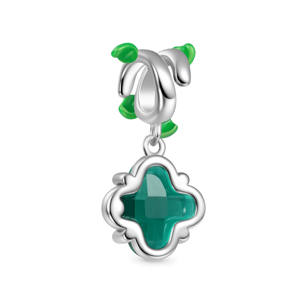 Gnoce Four Leaf Clover Glow-in-the-Dark Green Vine Charm_3