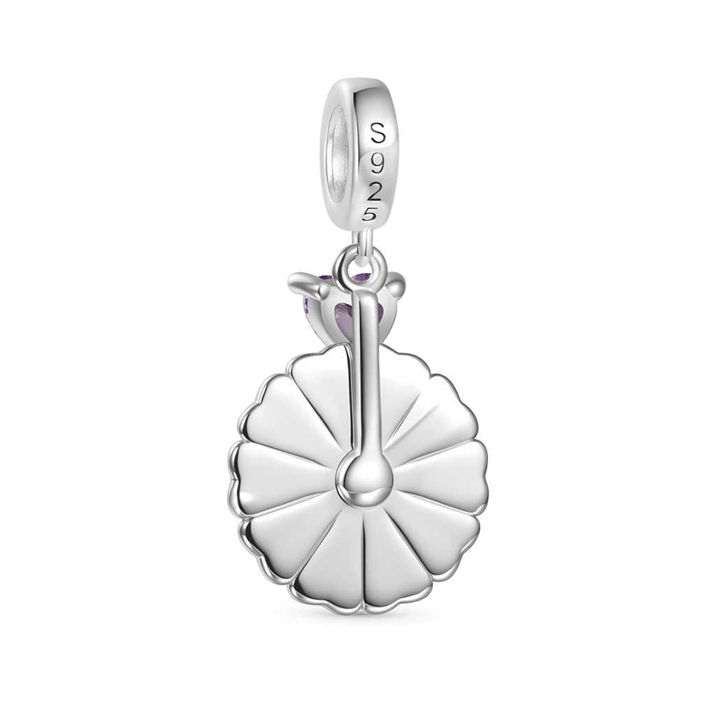 Gnoce Spinning Turntable Inlaid with Birthstone Pendant Dangle Charm_3