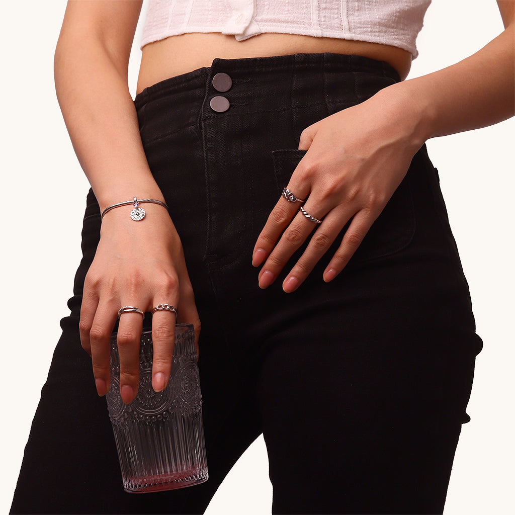 Gnoce Spinning Turntable Inlaid with Birthstone Pendant Dangle Charm_7