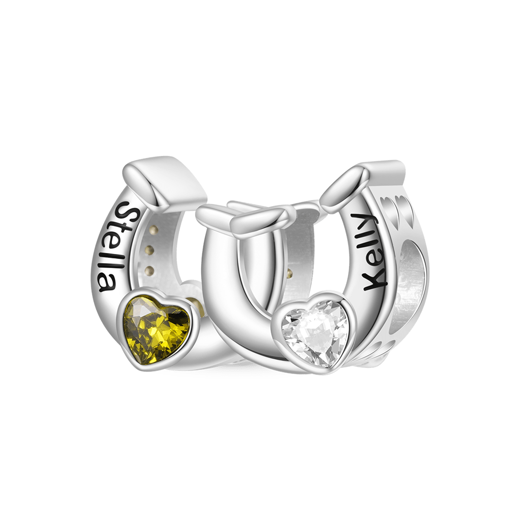 Gnoce Double Horseshoe Personalized Charm_2